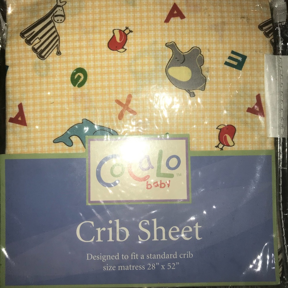 Cocalo Crib Sheets Alphabet Soup collection Baby Nursery Newborn 28" x 52 NIP